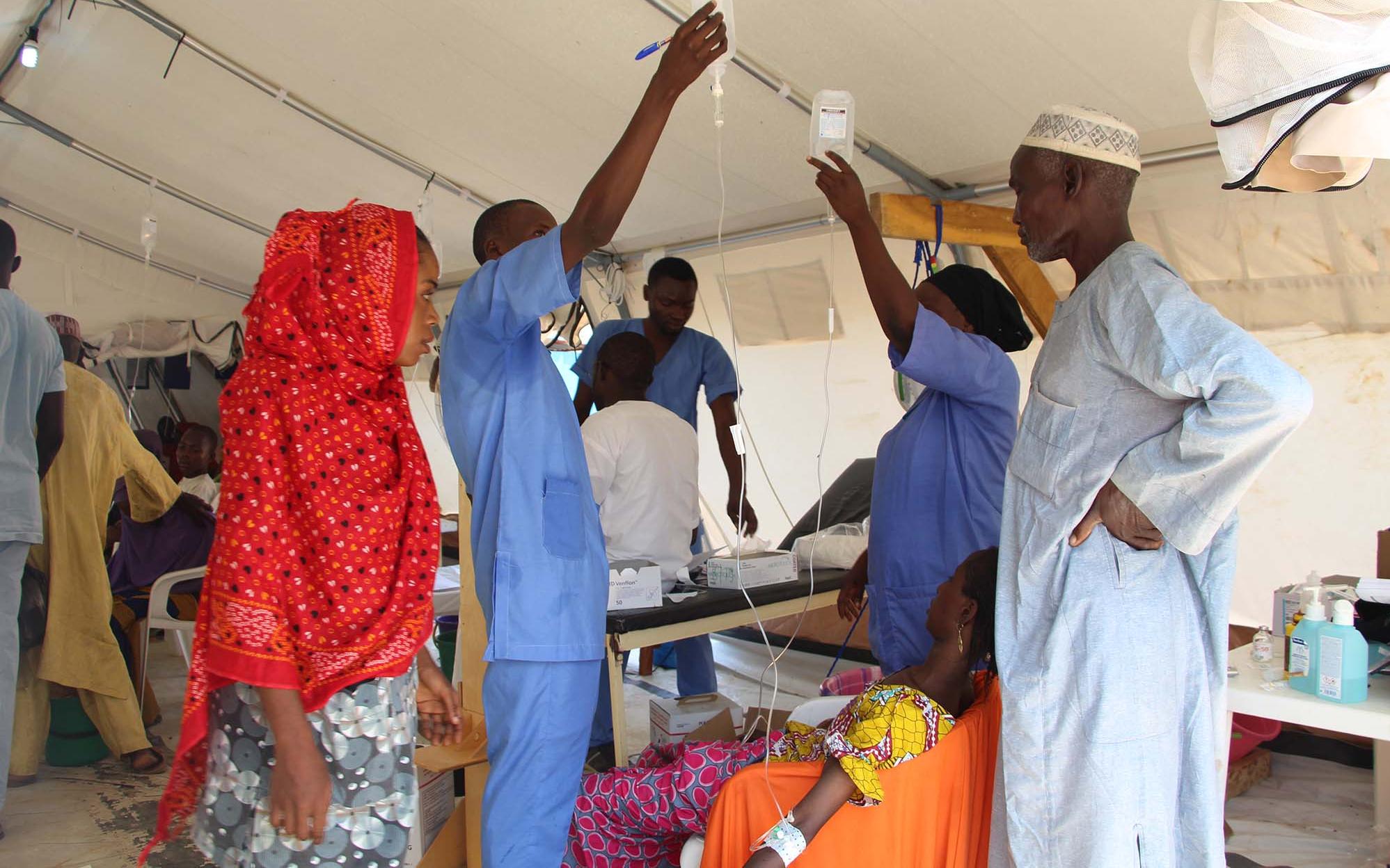Centre de traitement du choléra à Dala, Maiduguri, Nigeria